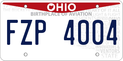 OH license plate FZP4004
