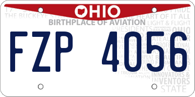 OH license plate FZP4056