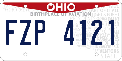 OH license plate FZP4121