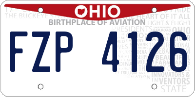 OH license plate FZP4126