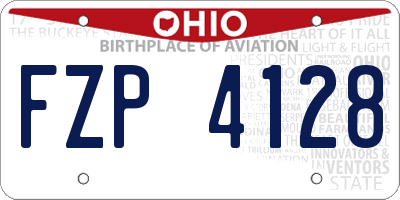 OH license plate FZP4128