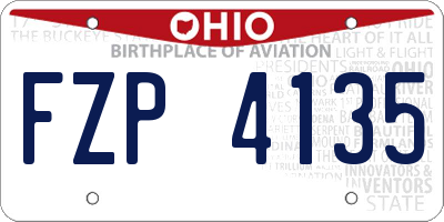 OH license plate FZP4135