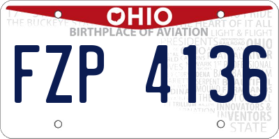 OH license plate FZP4136
