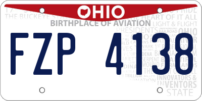 OH license plate FZP4138