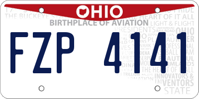 OH license plate FZP4141