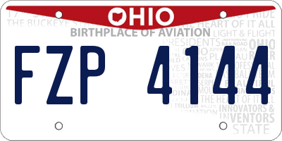 OH license plate FZP4144