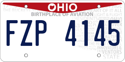 OH license plate FZP4145