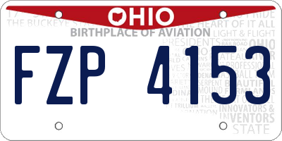 OH license plate FZP4153