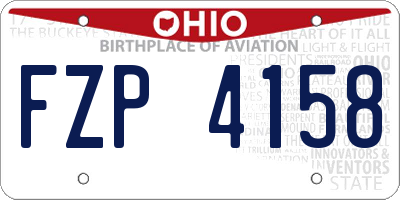 OH license plate FZP4158