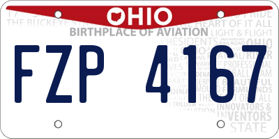 OH license plate FZP4167
