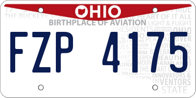OH license plate FZP4175