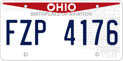 OH license plate FZP4176