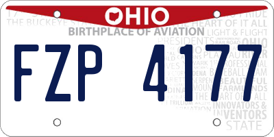 OH license plate FZP4177