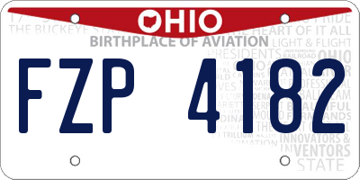OH license plate FZP4182