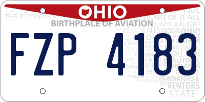 OH license plate FZP4183