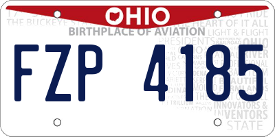 OH license plate FZP4185
