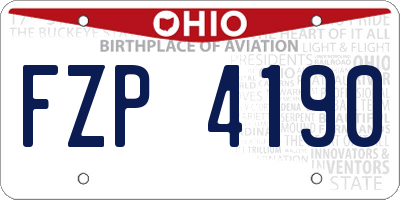 OH license plate FZP4190