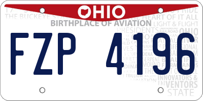 OH license plate FZP4196
