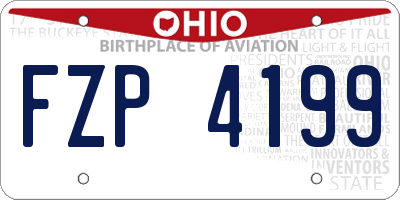 OH license plate FZP4199