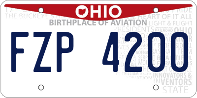 OH license plate FZP4200