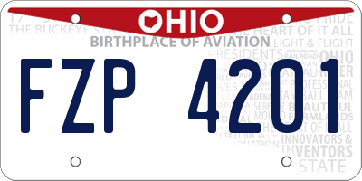 OH license plate FZP4201