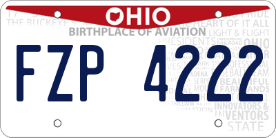 OH license plate FZP4222