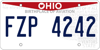 OH license plate FZP4242