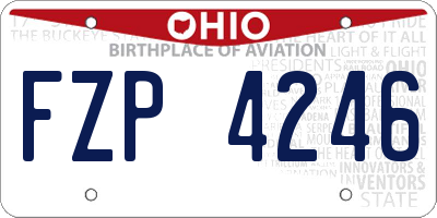 OH license plate FZP4246