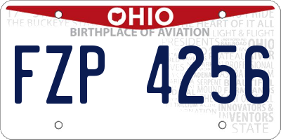 OH license plate FZP4256