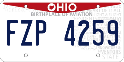 OH license plate FZP4259
