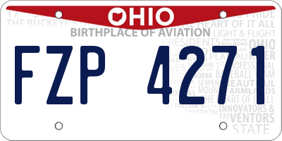 OH license plate FZP4271