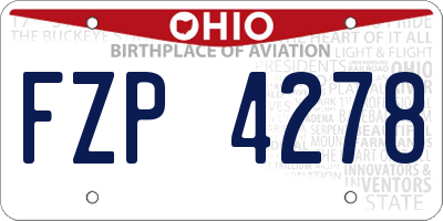 OH license plate FZP4278