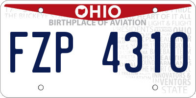 OH license plate FZP4310