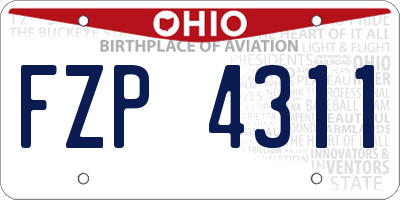 OH license plate FZP4311