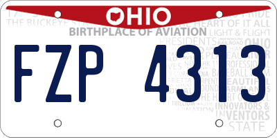 OH license plate FZP4313