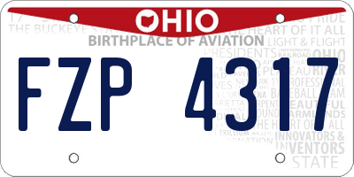 OH license plate FZP4317