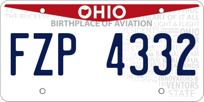 OH license plate FZP4332