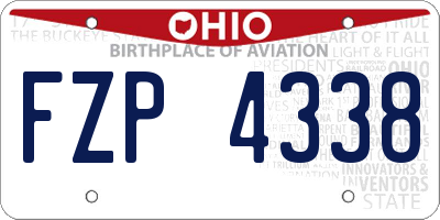 OH license plate FZP4338