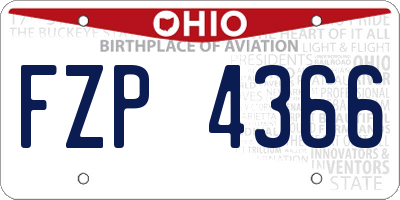 OH license plate FZP4366