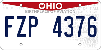 OH license plate FZP4376