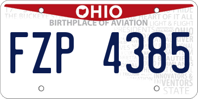 OH license plate FZP4385