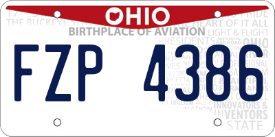 OH license plate FZP4386