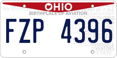 OH license plate FZP4396