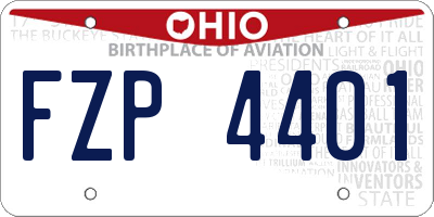 OH license plate FZP4401