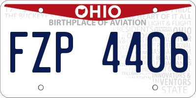 OH license plate FZP4406