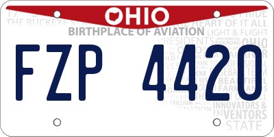 OH license plate FZP4420