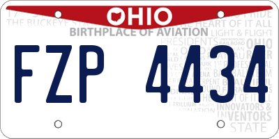 OH license plate FZP4434