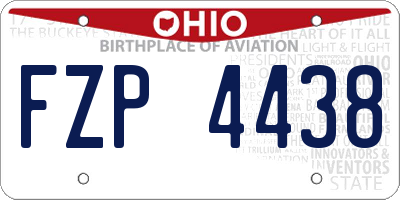 OH license plate FZP4438