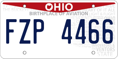 OH license plate FZP4466