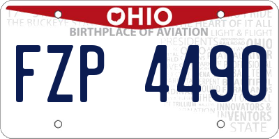OH license plate FZP4490